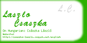 laszlo csaszka business card
